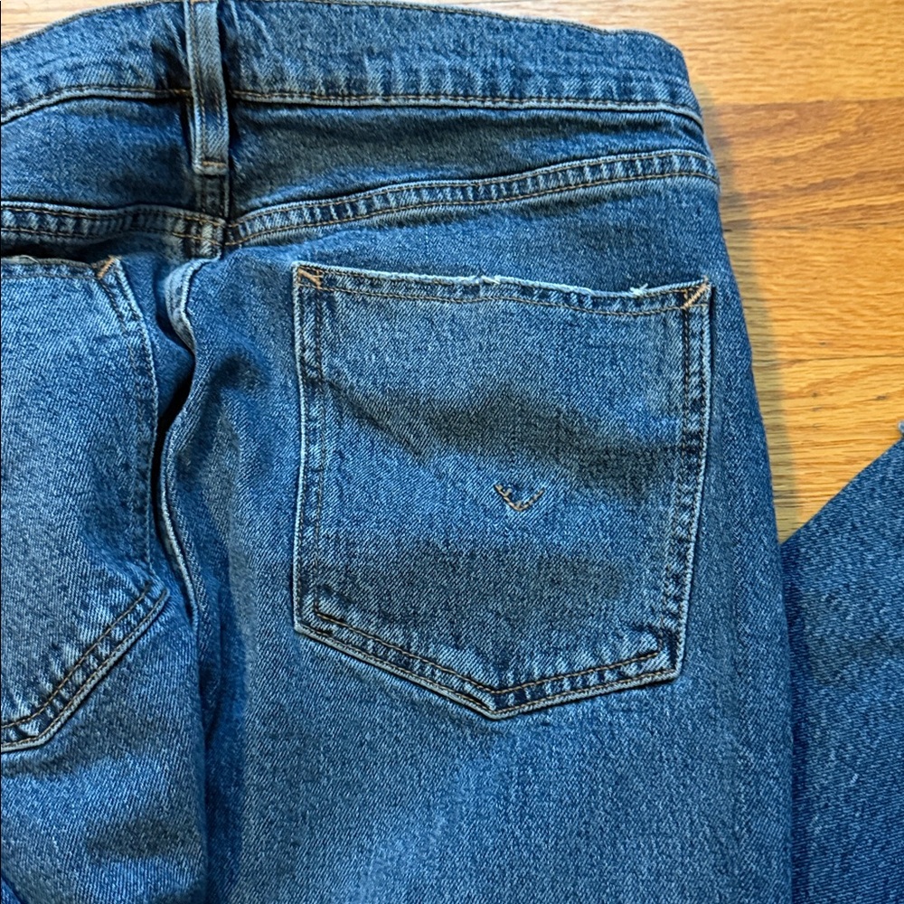 Hudson Rosie wilder wide leg Jean frayed hem sz 32 - Picture 3 of 3